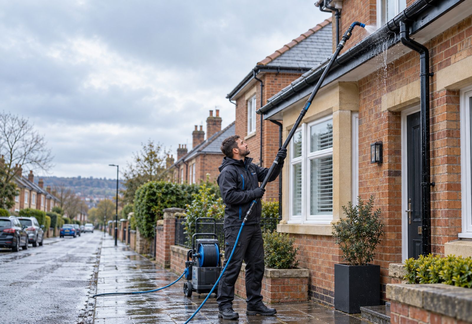 Gutter Washing Newcastle equipment on a job
